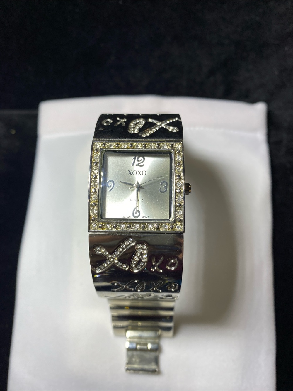 Vintage Y2K XOXO Classic Chunky Working Watch Bracelet retro Cuff Crystal State